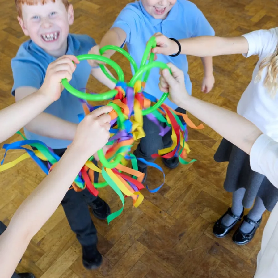 Hot Dance Ribbon Bangles 6pk Dance & Movement|Outdoor Physical Development