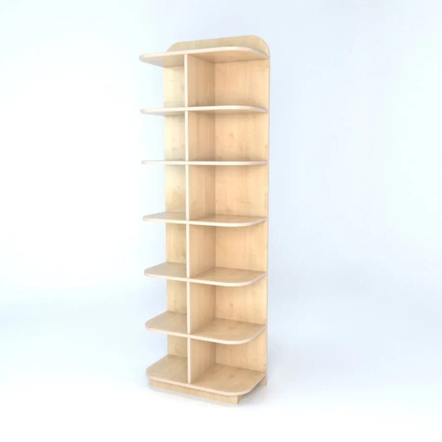 Best D-End Cap Library Bookcase In Maple Library & Book Storage|Book Storage