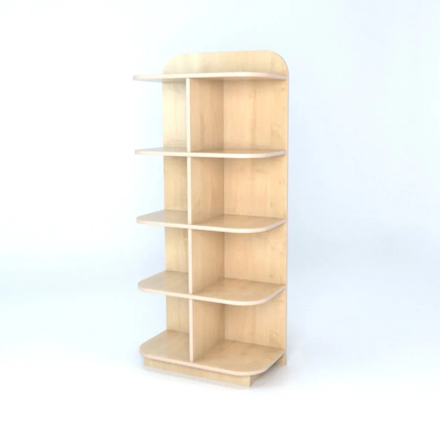 Best D-End Cap Library Bookcase In Maple Library & Book Storage|Book Storage