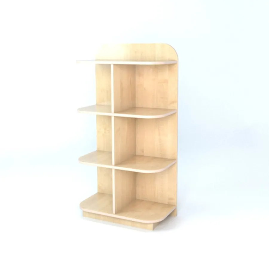 Best D-End Cap Library Bookcase In Maple Library & Book Storage|Book Storage