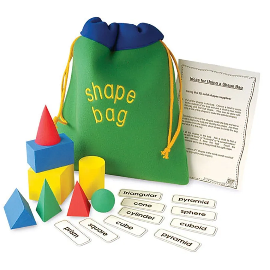 Discount 3D Foam Geometric Shapes Bag 8pcs Geometry & Shape