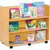 Discount Double Sided Book Display Unit with Horizontal Shelves Library & Book Storage|Book Storage