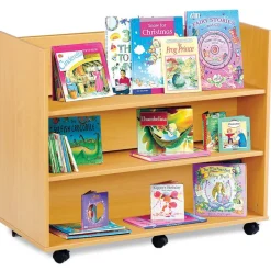 Discount Double Sided Book Display Unit with Horizontal Shelves Library & Book Storage|Book Storage