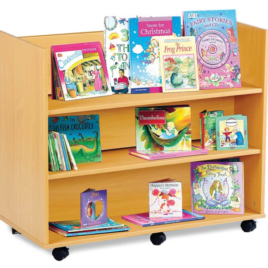 Discount Double Sided Book Display Unit with Horizontal Shelves Library & Book Storage|Book Storage