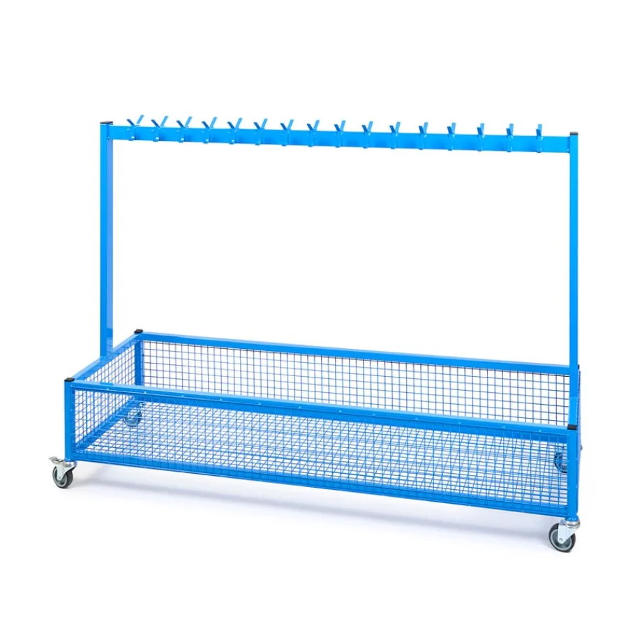 Best Double Sided Metal Cloakroom Trolley H119 x W161 x D53cm Cloakroom Storage|Storage & Trolleys