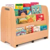 Outlet Double Sided Mobile Bookcase Storage Unit H700mm Library & Book Storage|Book Storage