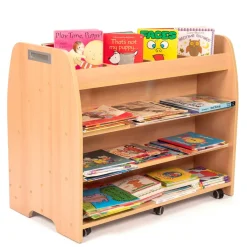 Outlet Double Sided Mobile Bookcase Storage Unit H700mm Library & Book Storage|Book Storage