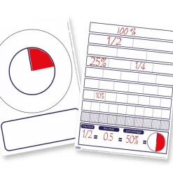 New Dry Erase Fractions, Decimals & Percentages Board Class 30pk Fractions|Fractions, Decimals & Percentages