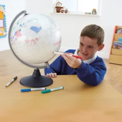 New Drywipe Blank Globe of the World with Stand 30cm Globes|Fieldwork