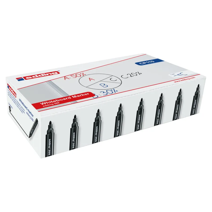 Outlet edding 366 Mini Whiteboard Marker Pens 100pk Black Pens & Felt-Tips|Whiteboards