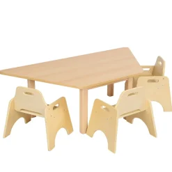 New Essentials Beech Trapezoidal Table Tables & Chairs|Early Years Tables & Chairs
