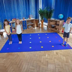 Outlet Essentials Rainbow Spots Placement Carpet 3m x 2m Rugs & Mats|Library Furniture