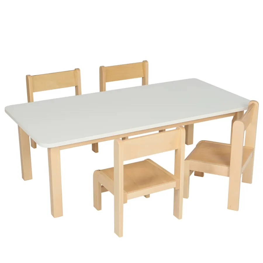 Online Essentials White Rectangular Table Tables & Chairs|Early Years Tables & Chairs