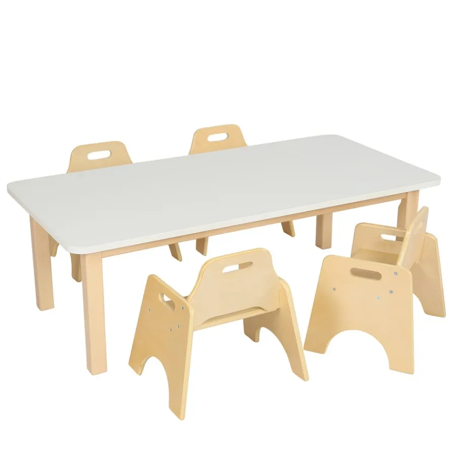 Online Essentials White Rectangular Table Tables & Chairs|Early Years Tables & Chairs