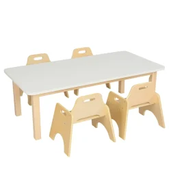 Online Essentials White Rectangular Table Tables & Chairs|Early Years Tables & Chairs