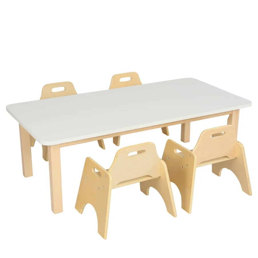 Online Essentials White Rectangular Table Tables & Chairs|Early Years Tables & Chairs