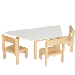 New Essentials White Trapezoidal Table Tables & Chairs|Early Years Tables & Chairs