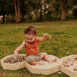 Sale Explore Nook Play Timber Tuff Trays 3pk Outdoor Sand & Water|Shop The Full Range