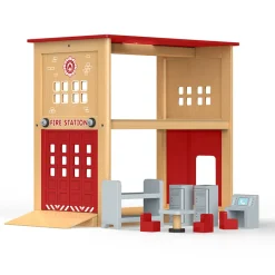 Outlet Fire Station and Furniture Wooden Play Set Shop The Full Range