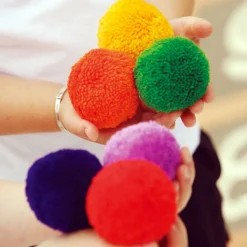 Discount Fleece Fluff Balls 7.5cm 12pk Badminton|Playground Equipment