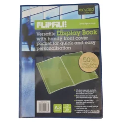 Online Flipfile A3 Presentation Display Bk Blue 20 Pocket Folders|Portfolio Cases & Folders