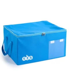 Outlet Folding Canvas Blue Box L50 x W40 x D28cm Office Storage|Boxes & Containers