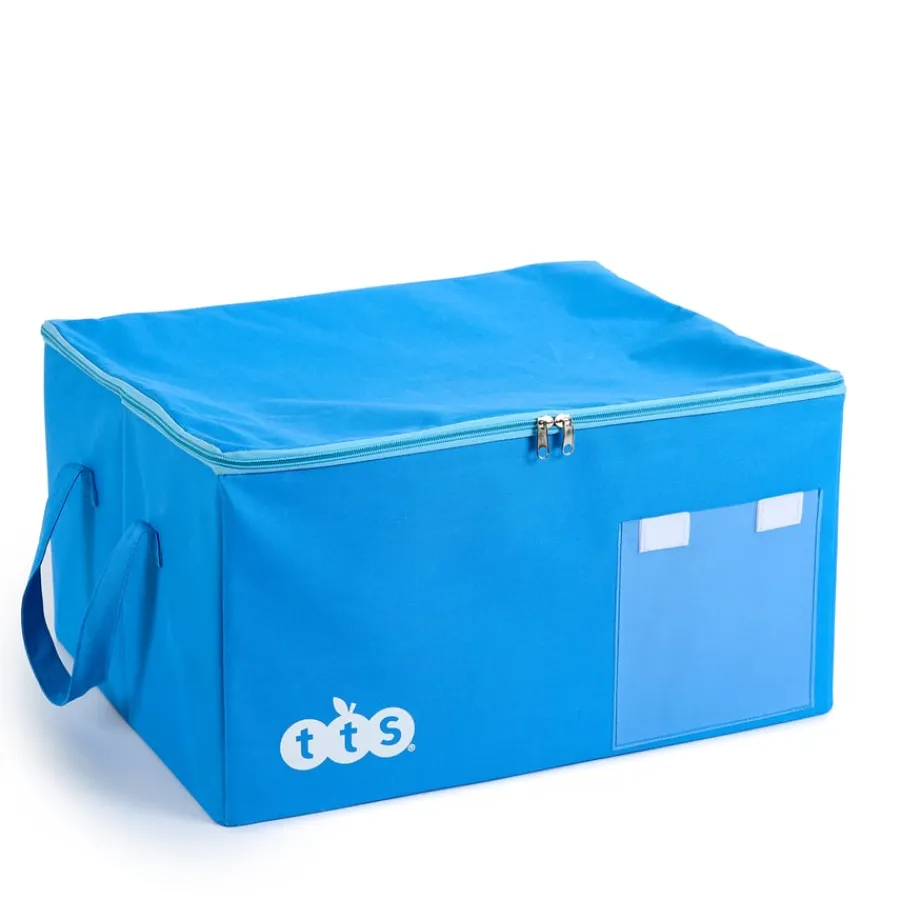 Outlet Folding Canvas Blue Box L50 x W40 x D28cm Office Storage|Boxes & Containers