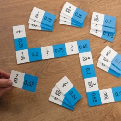 Online Fraction and Decimal Equivalence Dominoes Set 24pcs Games|Fractions, Decimals & Percentages