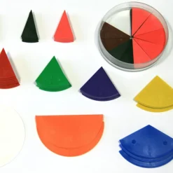 Best Fraction Set round in 10 colours (71 pcs) - RE-Plastic® Fractions, Decimals & Percentages|Fractions
