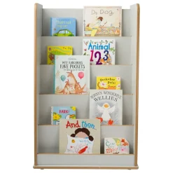 Outlet Free Standing Book Display Unit Grey Library & Book Storage|Book Storage