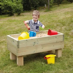 New Free Standing Wooden Sandpit H56 x W57 x L120cm Outdoor Sand & Water|Trays & Tables