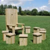 Outlet Freestanding Wood Story Circle 8x Stools and Chair Benches & Picnic Benches|Outdoor Furniture