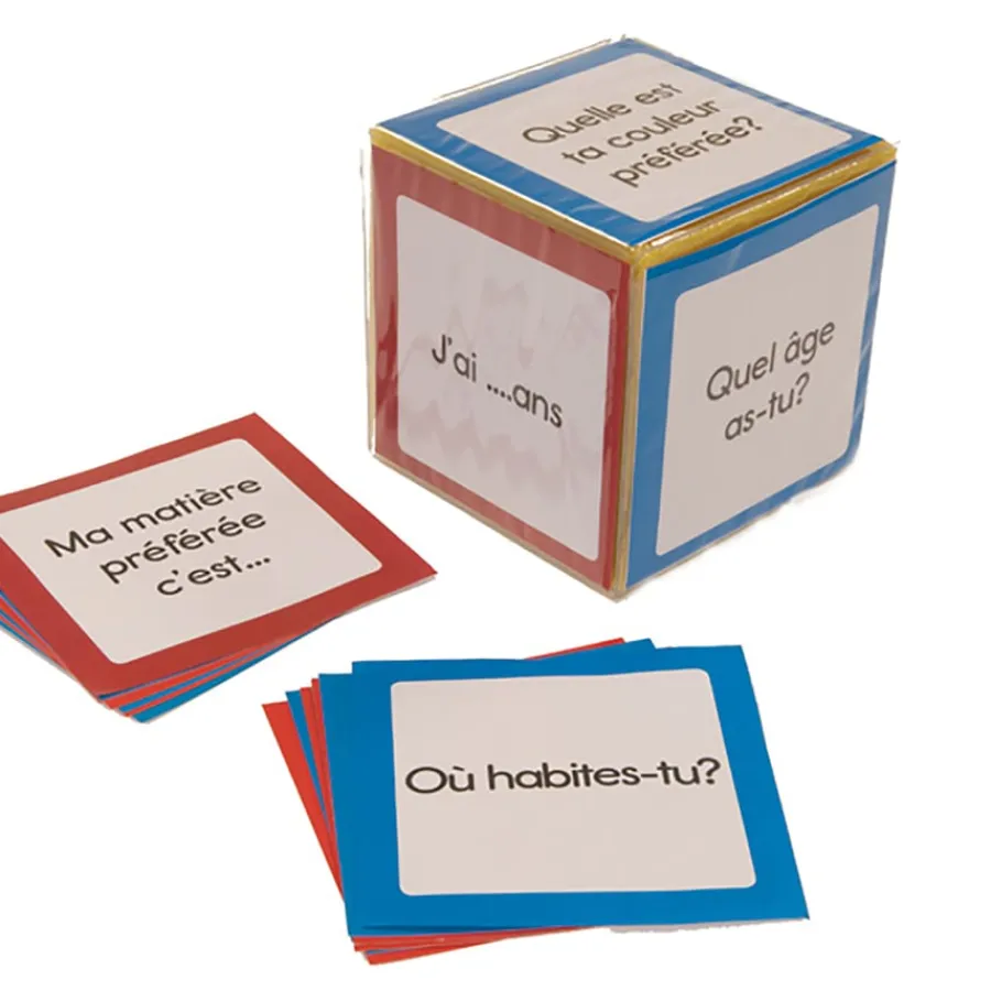 Discount French Foam Dice Cards 48pk French|Topics & Cultures