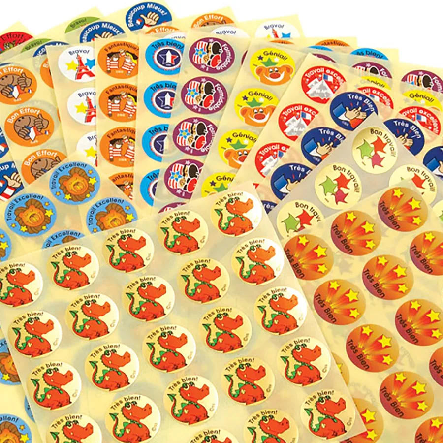 Clearance French Reward Assorted Stickers 375pk French|Pshe Rewards