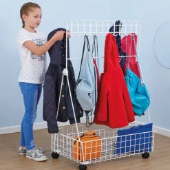 Sale General Mesh Steel Storage Trolley with Castors Cloakroom Storage|Storage & Trolleys