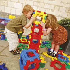 Clearance Giant Polydron Recycled Construction Class Set 80pk Loose Parts