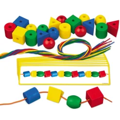 New Giant Threading Beads and Pattern Cards Gross & Fine Motor Skills|Outdoor Physical Development