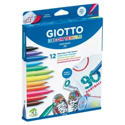 Hot Giotto Decor Textile Markers Assorted 12pk Textiles|Textile Paints & Pens