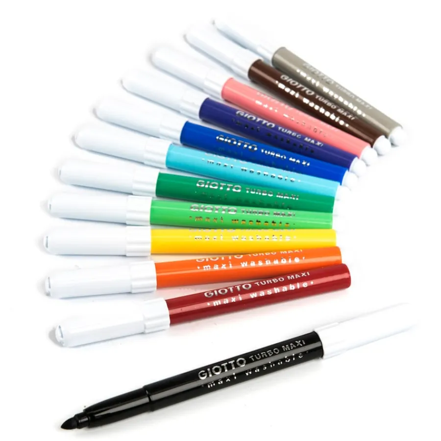 Giotto Turbo Maxi Colour Pens Assorted Steam|Drawing