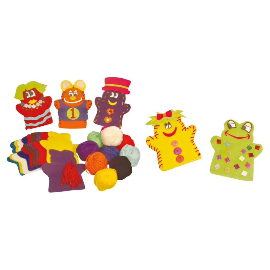Clearance Glove Puppet Sewing Classpack Assorted 30pk Textiles|Festivals & Celebrations