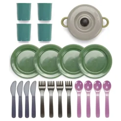 New Green Bean Recycled Role Play Dinner Set 23pcs Role Play|Shop The Full Range