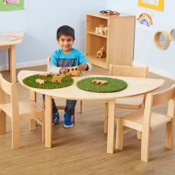 Best Half Circular Solid Beech Table L120cm Tables & Chairs|Early Years Tables & Chairs