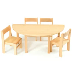 Best Half Circular Solid Beech Table L120cm Tables & Chairs|Early Years Tables & Chairs