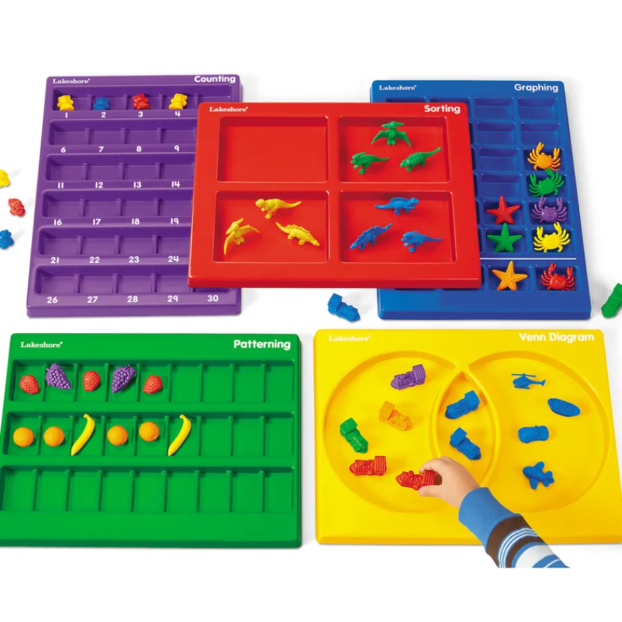 Sale Hands-On Colourful Maths Sorting Trays - Complete Set Maths Counters|Number & Place Value