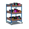 Heavy Duty 36 Lunchbox Trolley Beech Cyan Furniture|Storage & Trolleys