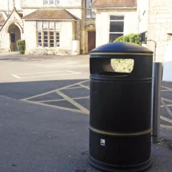 Discount Heritage Round Hooded Litter Bins Office Storage|Site Maintenance & Ppe