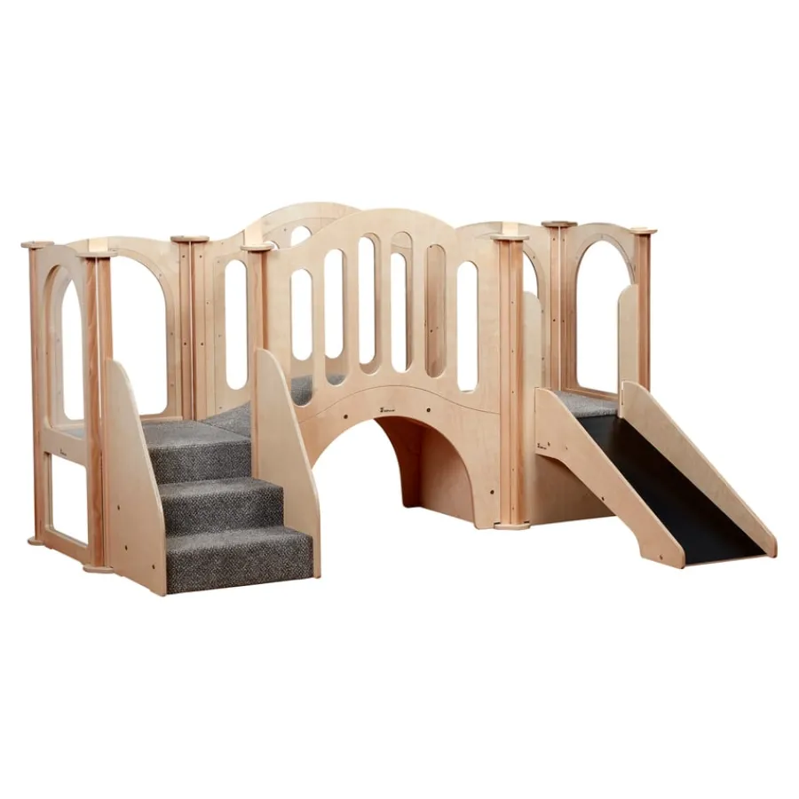 Clearance Hide 'n' Slide Kinder Gym with Roof Outdoor Physical Development|Physical Development