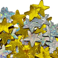 Clearance Holographic Card Stars Gold & Silver Small 500pk Festivals & Celebrations|Collage & Craft