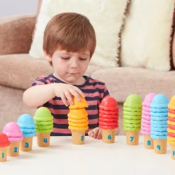 Hot Ice-Cream Counting Cones 65pcs Games|Counting & Counters