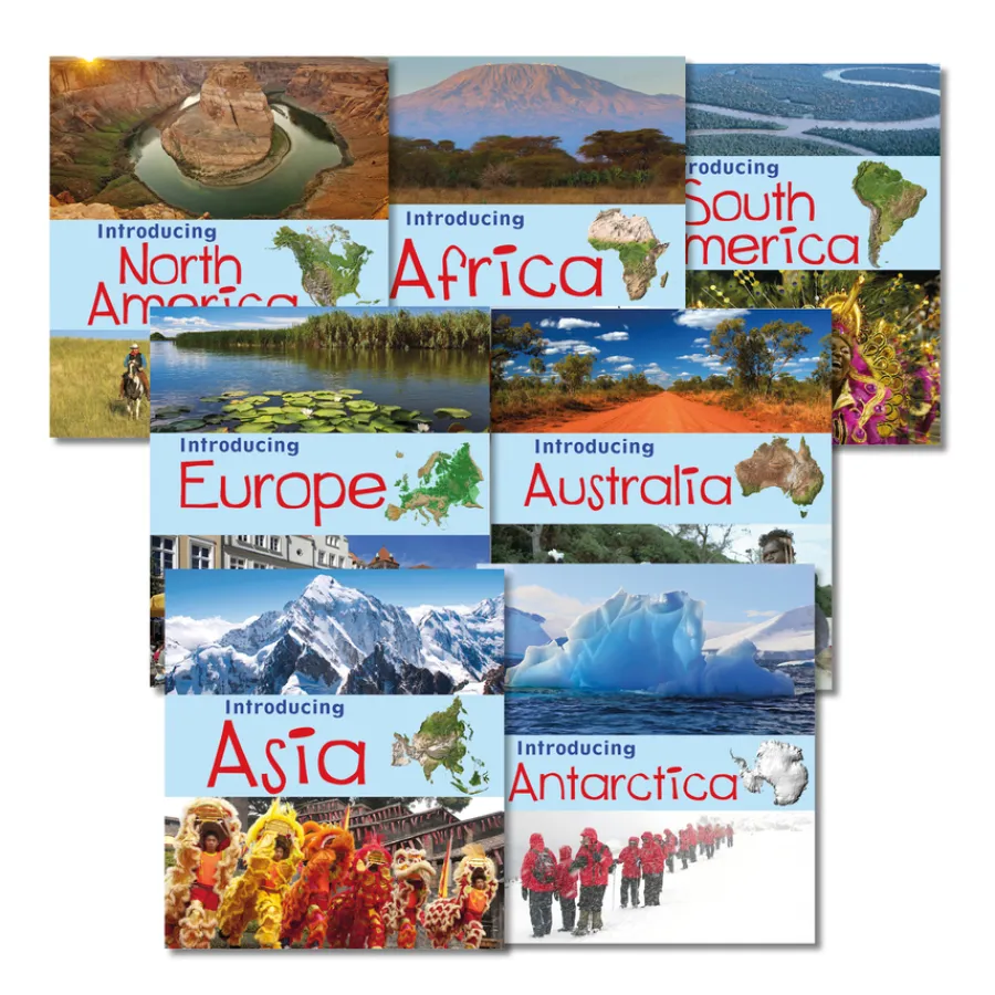 Sale Introducing Continents Books KS1 7pk Geography Books|Non-Fiction Books